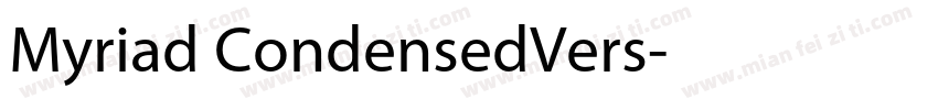 Myriad CondensedVers字体转换
